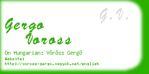 gergo voross business card