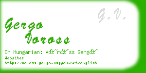 gergo voross business card